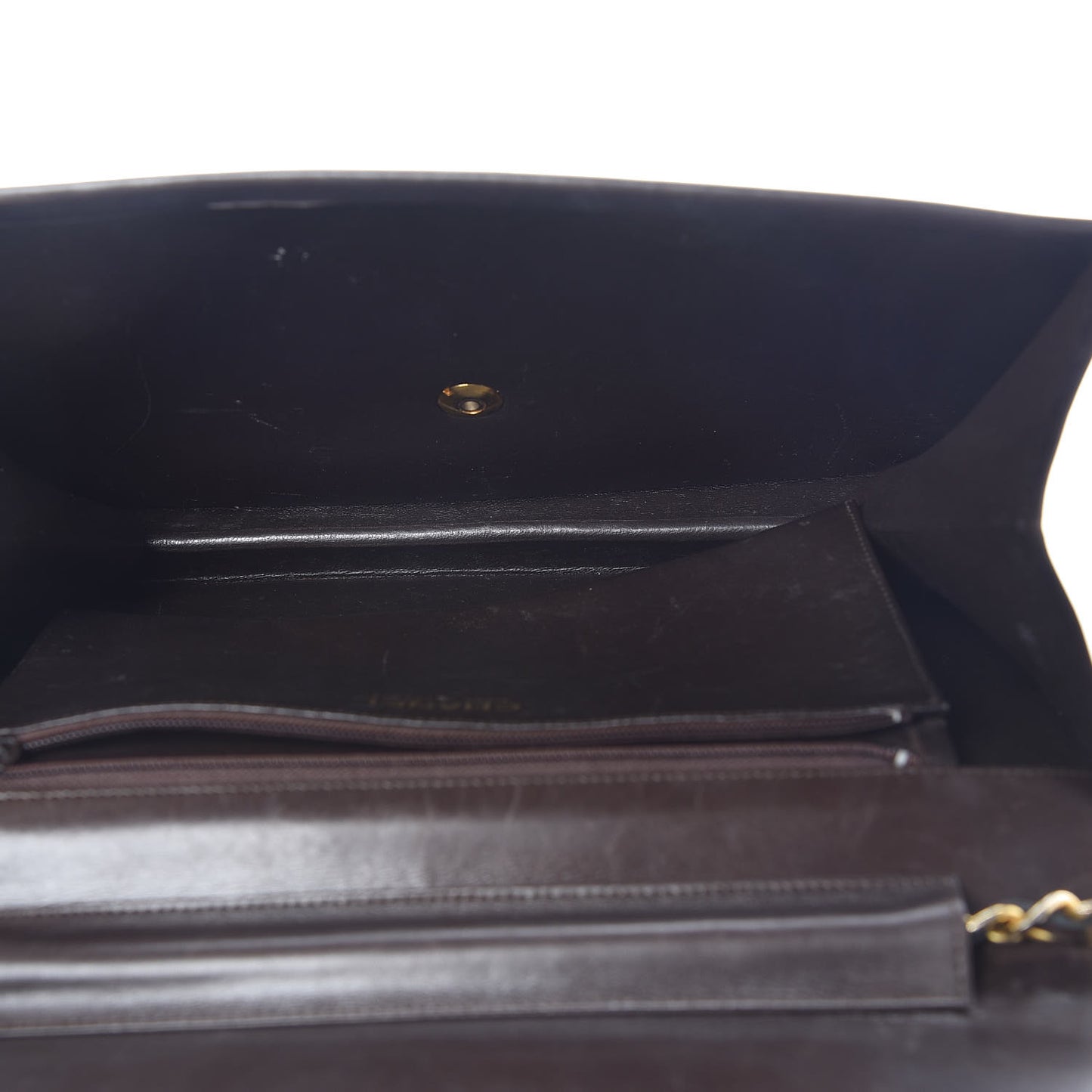 Calfskin Medium Single Flap Brown