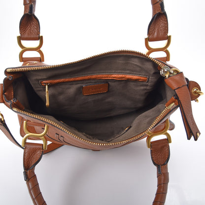 Chloe Calfskin Medium Marcie Satchel Tan 6 of 13