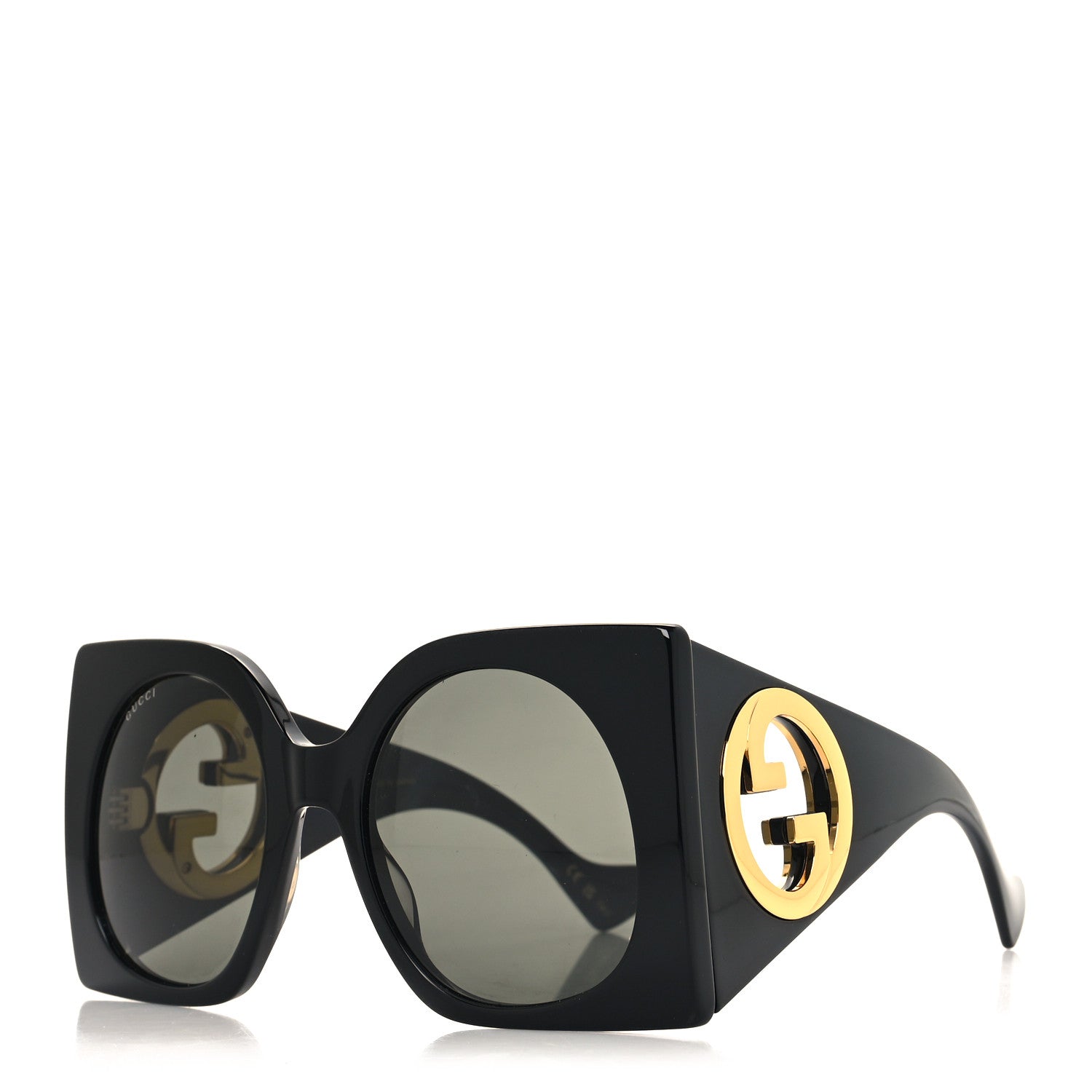 Gucci Acetate Interlocking G Oversized Sunglasses GG1254S Black 1 of 9