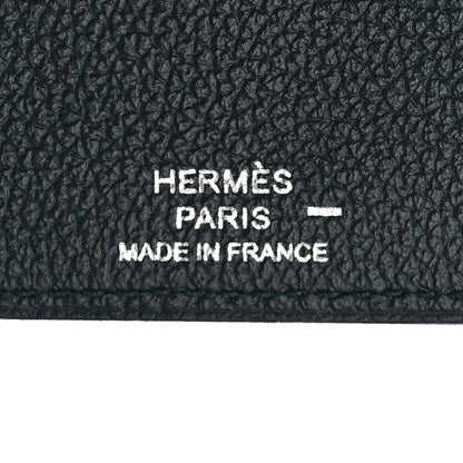 Hermes Polished Lizard Evercolor Sombrero II Les Petits Chevaux Card Holder Cypress Black Bleu Obscur Encre 6 of 8