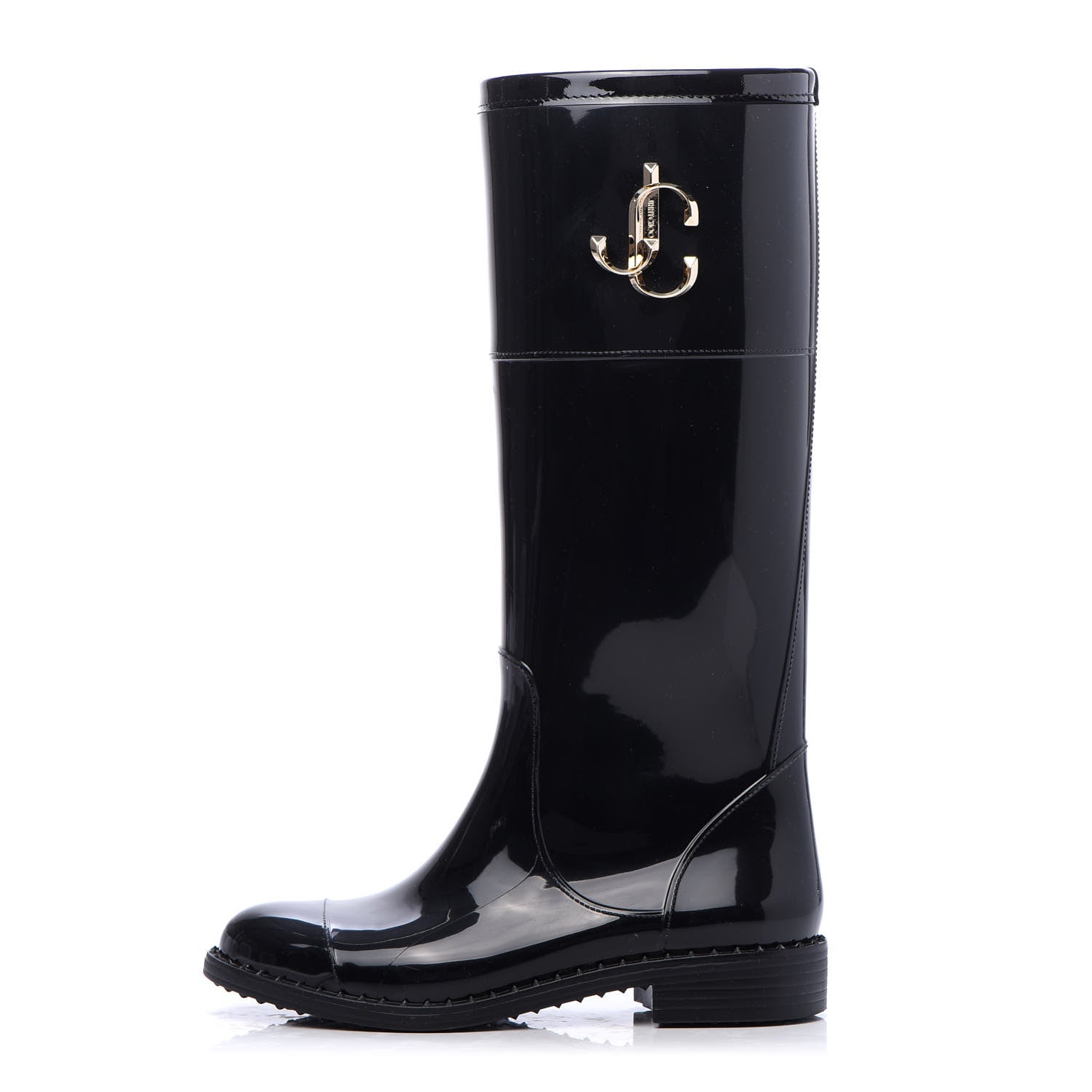 Jimmy Choo TPU Edith Rain Boots 38 Black 1 of 8