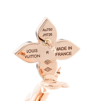 Louis Vuitton 18K Pink Gold Diamond Mother of Pearl Color Blossom M Star Multi Motif Drop Earrings 4 of 5