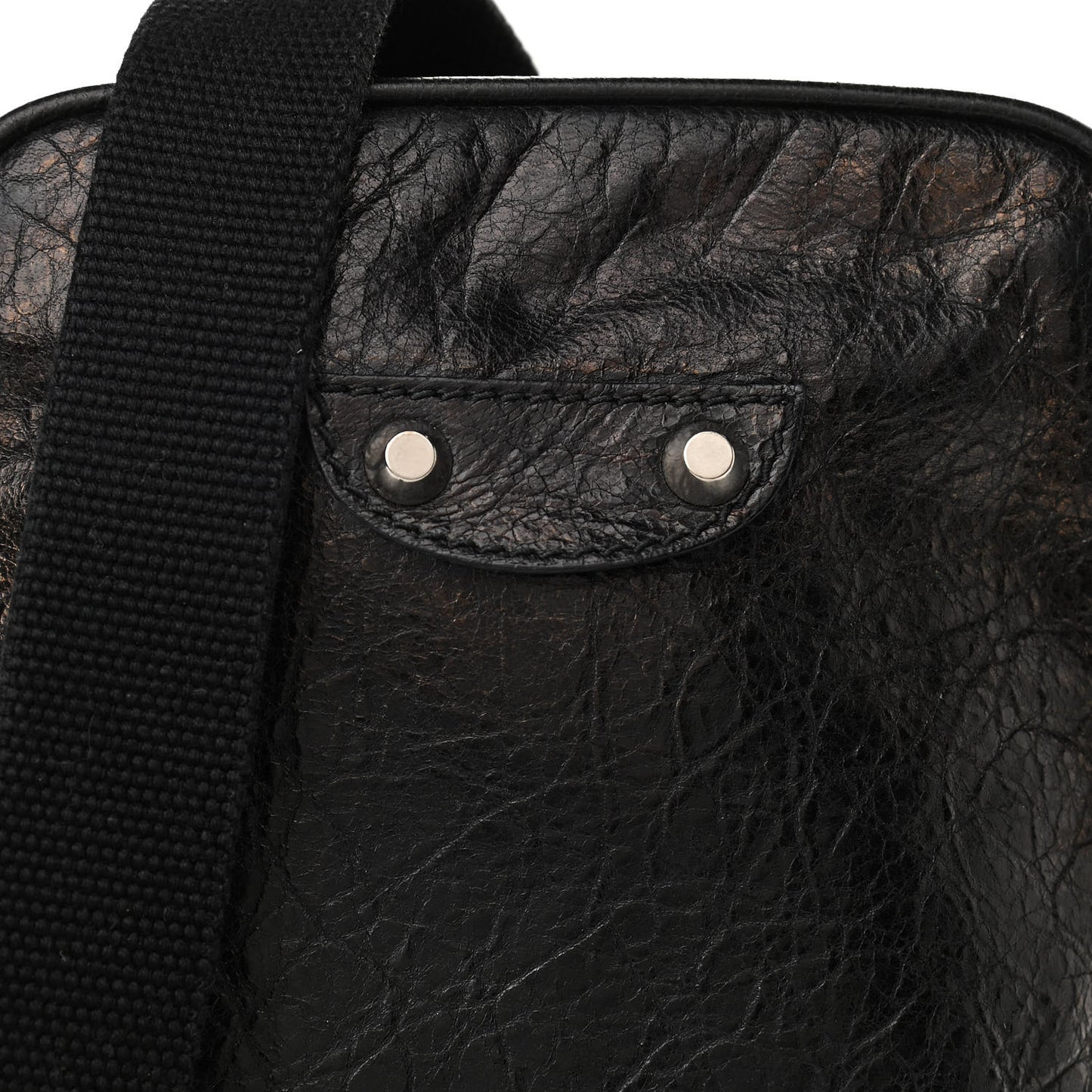 Agneau Classic Silver Hardware Reporter Shoulder Bag Black