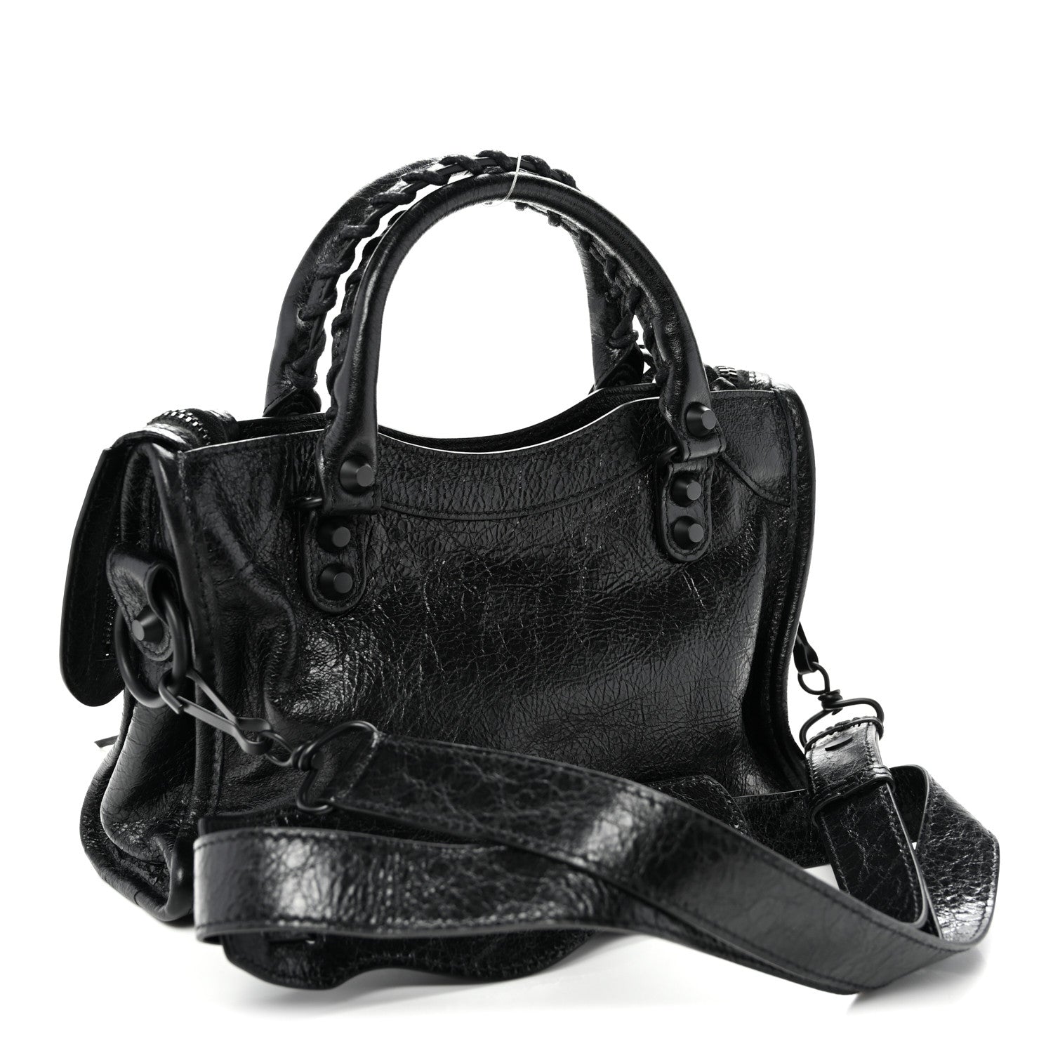 Balenciaga Agneau Arena Classic Black Hardware Mini City Black 4 of 11
