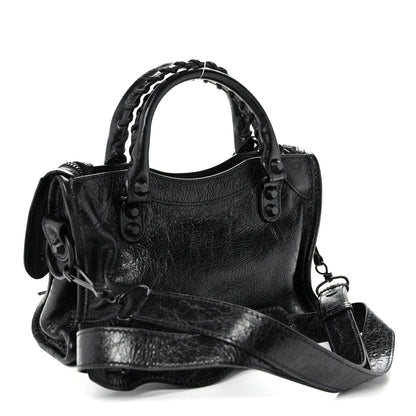 Balenciaga Agneau Arena Classic Black Hardware Mini City Black 4 of 11