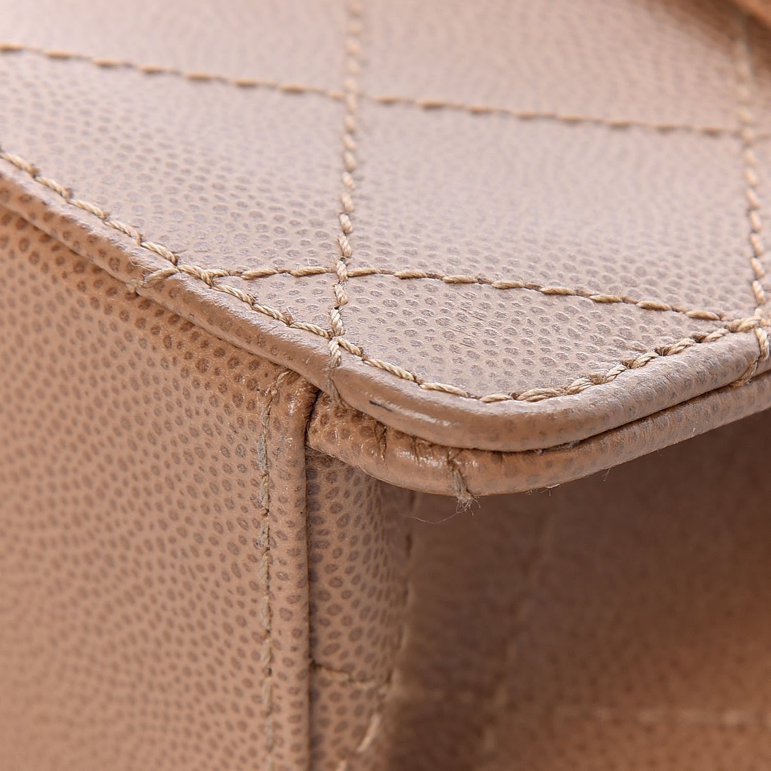 Chanel Caviar Stitch Small Single Flap Beige 13 of 16