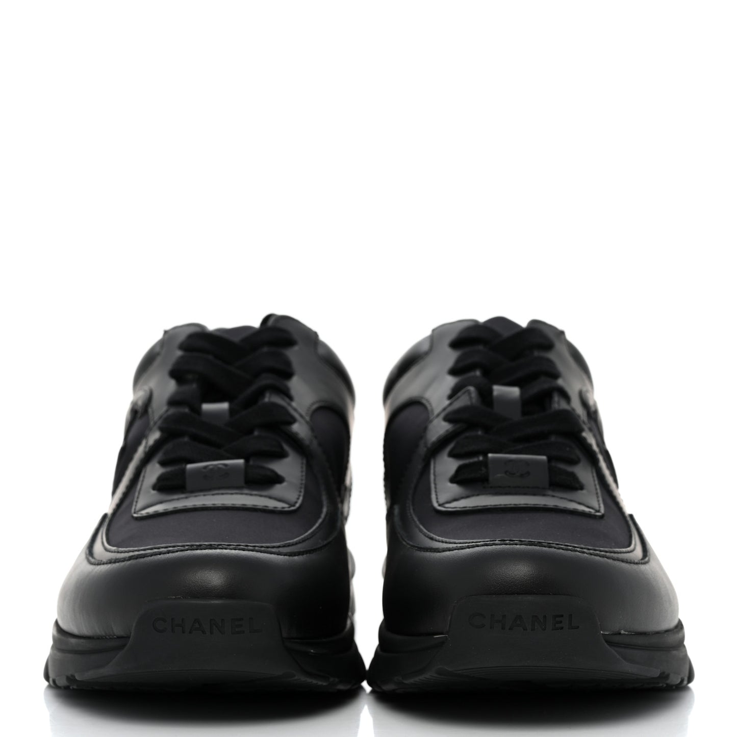 Calfskin Lambskin CC Uniform Sneakers 40 Black