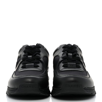 Chanel Calfskin Lambskin CC Uniform Sneakers 40 Black 2 of 9
