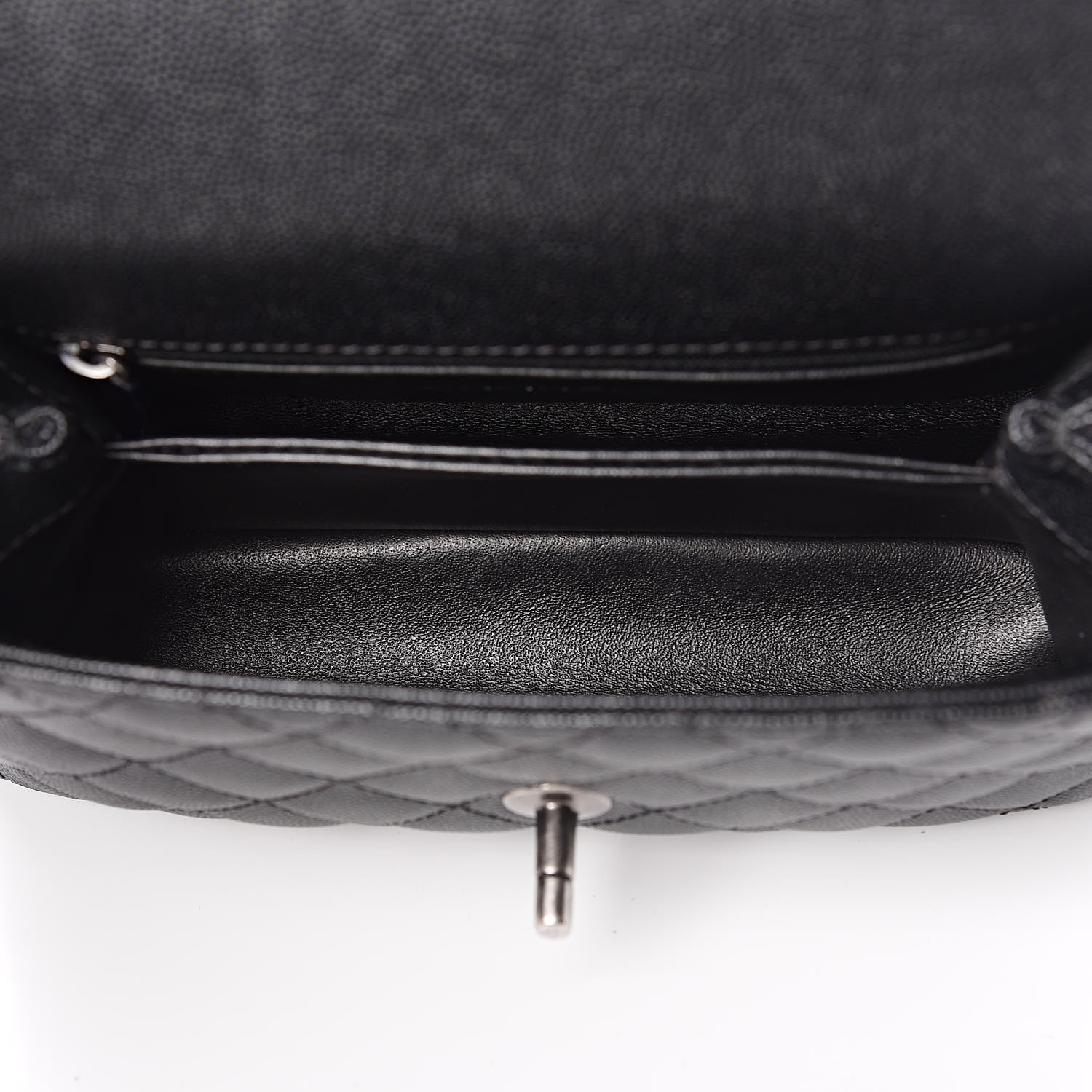 Chanel Caviar Lizard Quilted Mini Coco Handle Flap Black 5 of 10