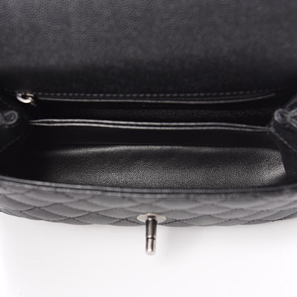 Chanel Caviar Lizard Quilted Mini Coco Handle Flap Black 5 of 10