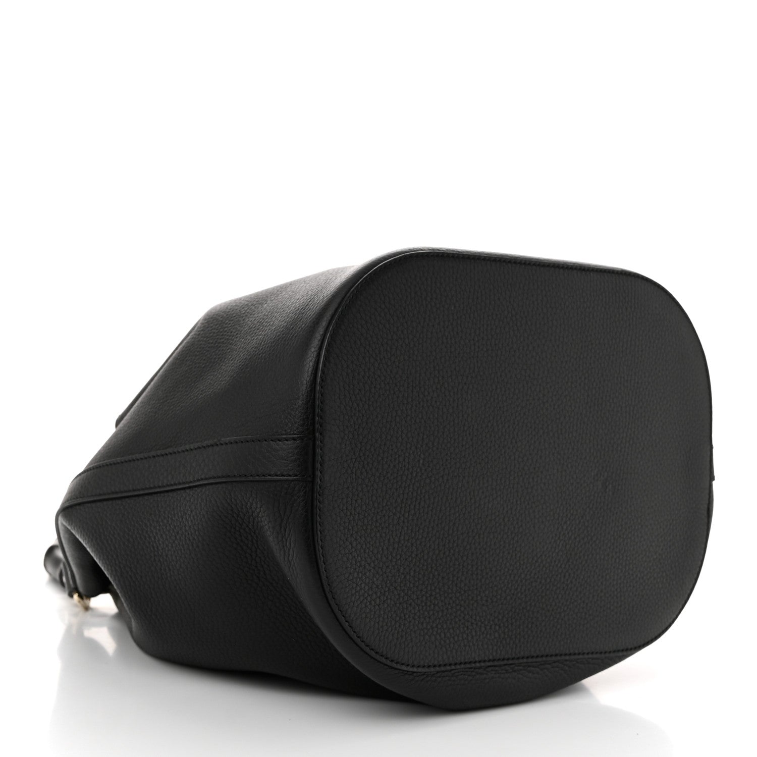 Gucci Pebbled Calfskin Miss Bamboo Bucket Bag Black 4 of 10