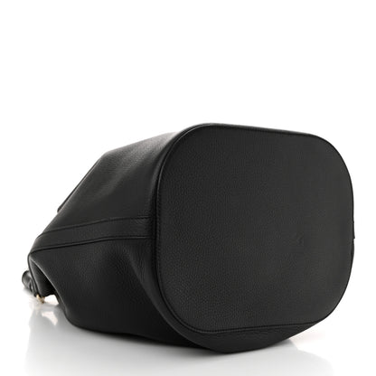 Gucci Pebbled Calfskin Miss Bamboo Bucket Bag Black 4 of 10