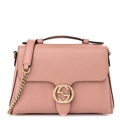 Gucci Dollar Calfskin Interlocking G Top Handle Shoulder Bag Soft Pink 1 of 11
