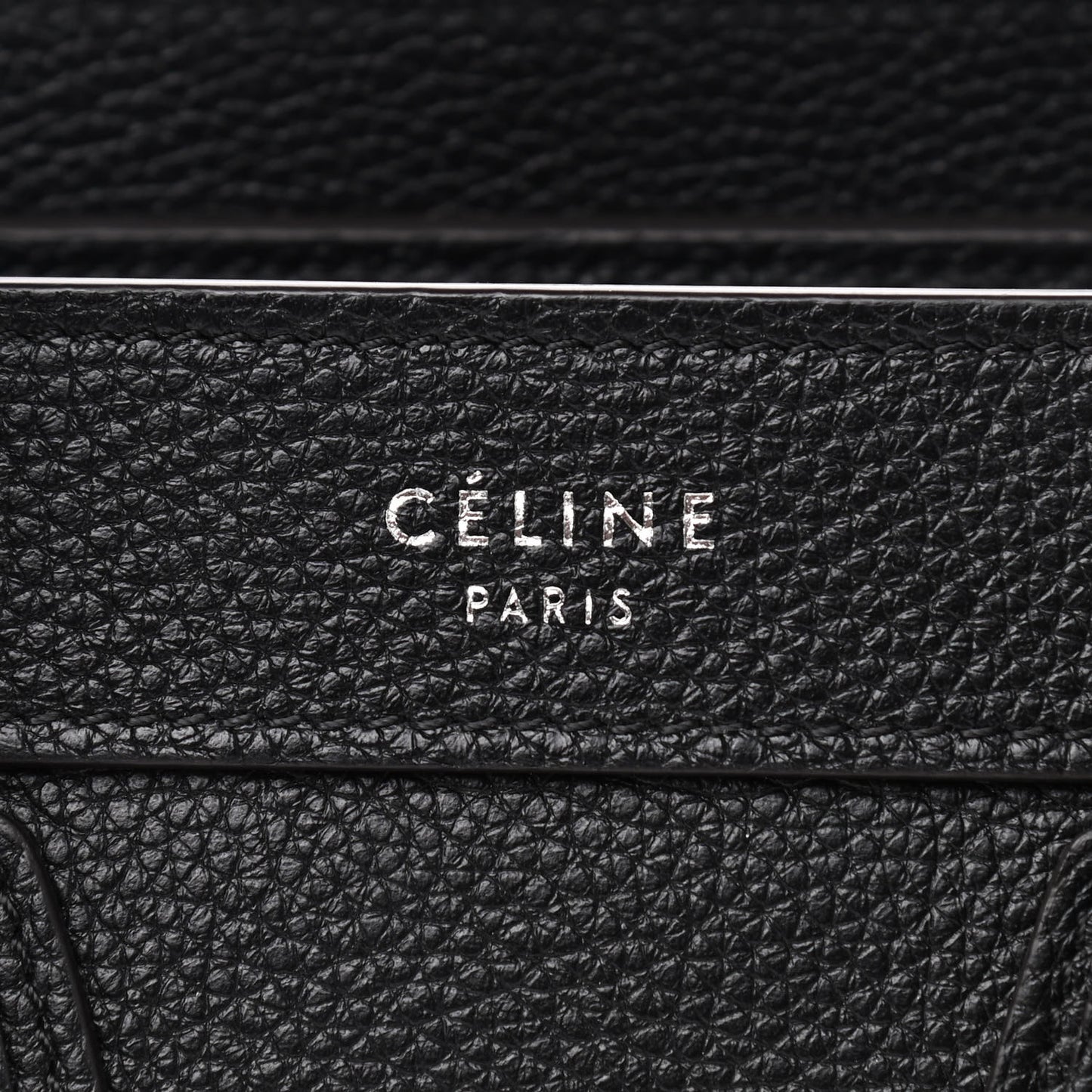 Drummed Calfskin Nano Luggage Black
