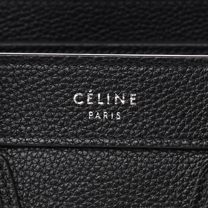 Celine Drummed Calfskin Nano Luggage Black 9 of 9