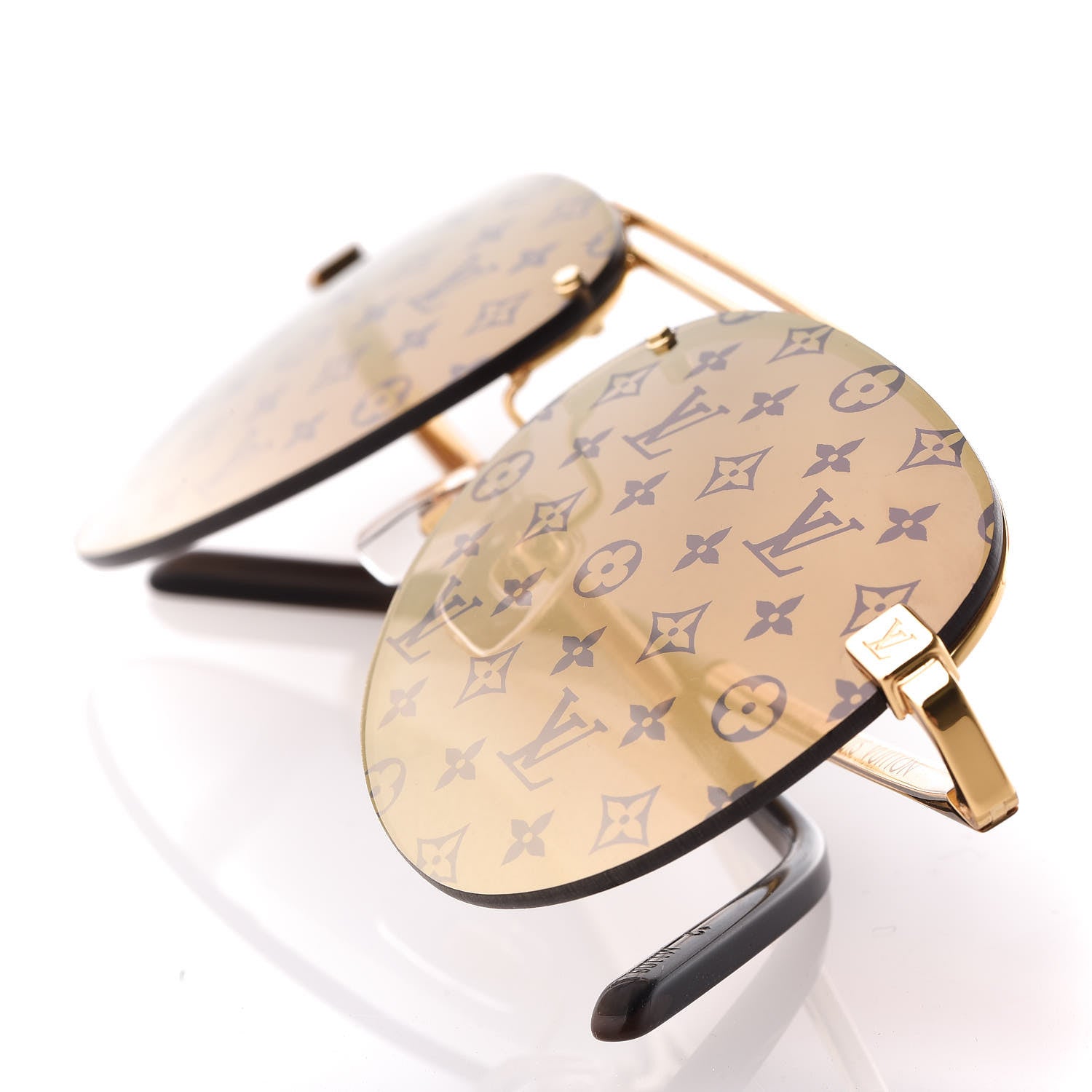 Louis Vuitton Clockwise Sunglasses Z1020E Gold Brown 8 of 9