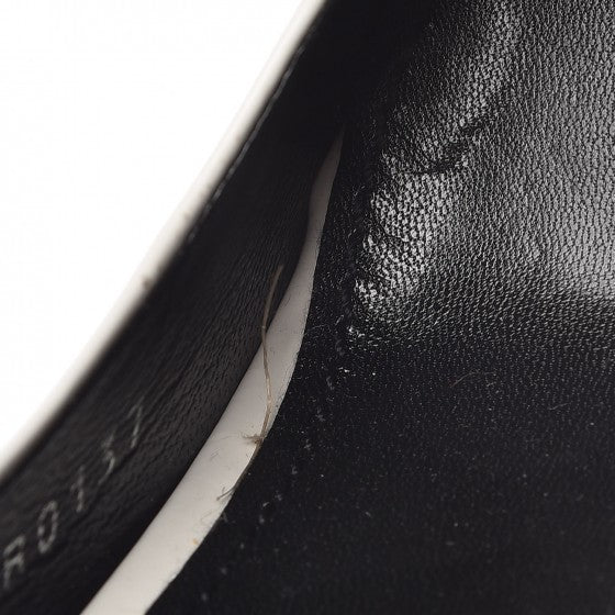LOUIS VUITTON Calfskin Crocodile Embossed Matchmake Pumps 38 Black White
