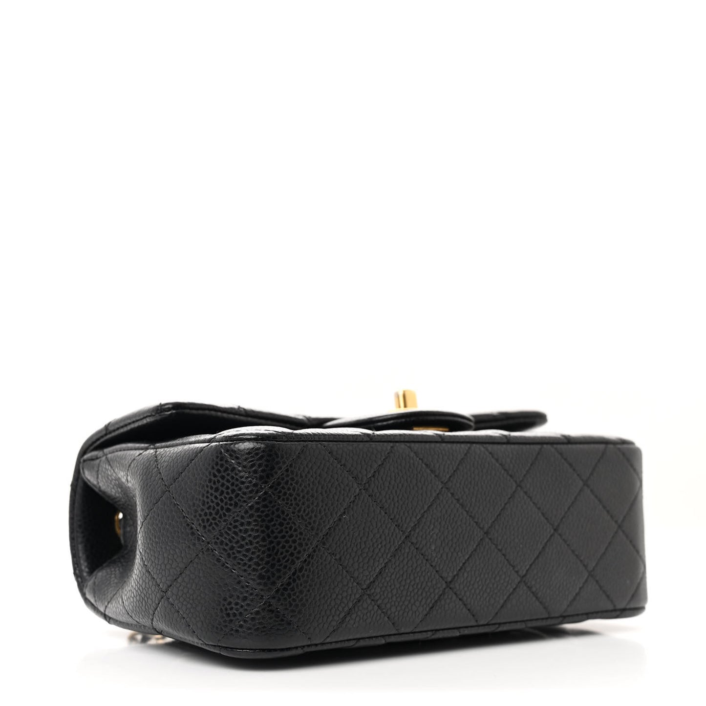 Caviar Quilted Mini Rectangular Flap Black