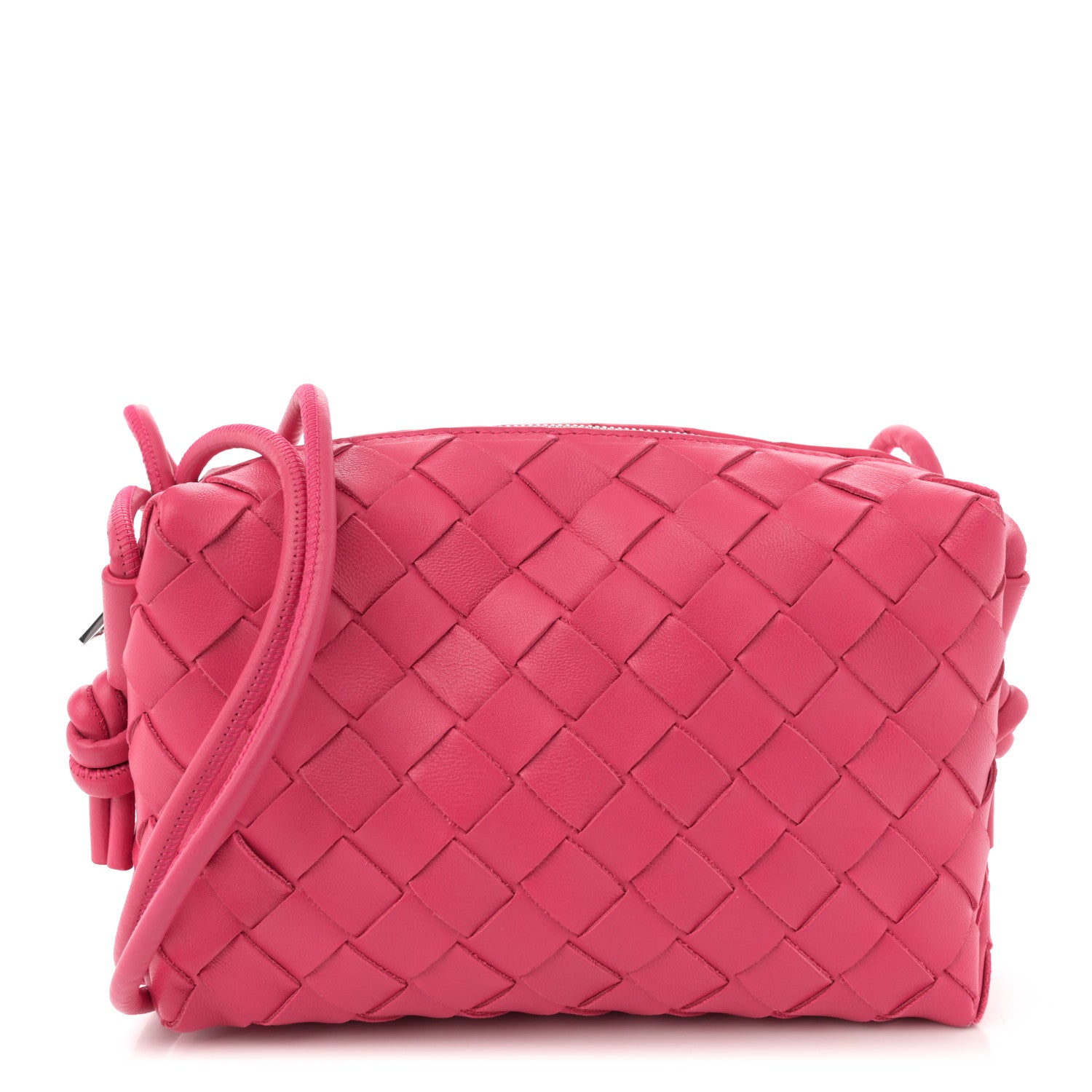 Bottega Veneta Nappa Intrecciato Mini Loop Camera Bag Cranberry 1 of 9