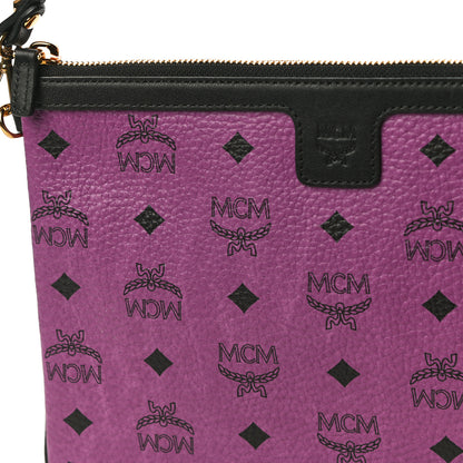 MCM Visetos Liz Shopper Tote Pouch Purple 9 of 9