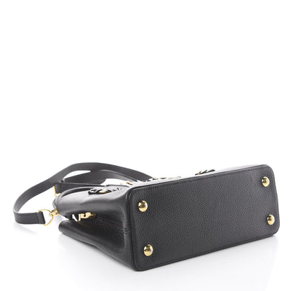 Louis Vuitton Taurillon Metallic Flowers Capucines PM Black 3 of 8
