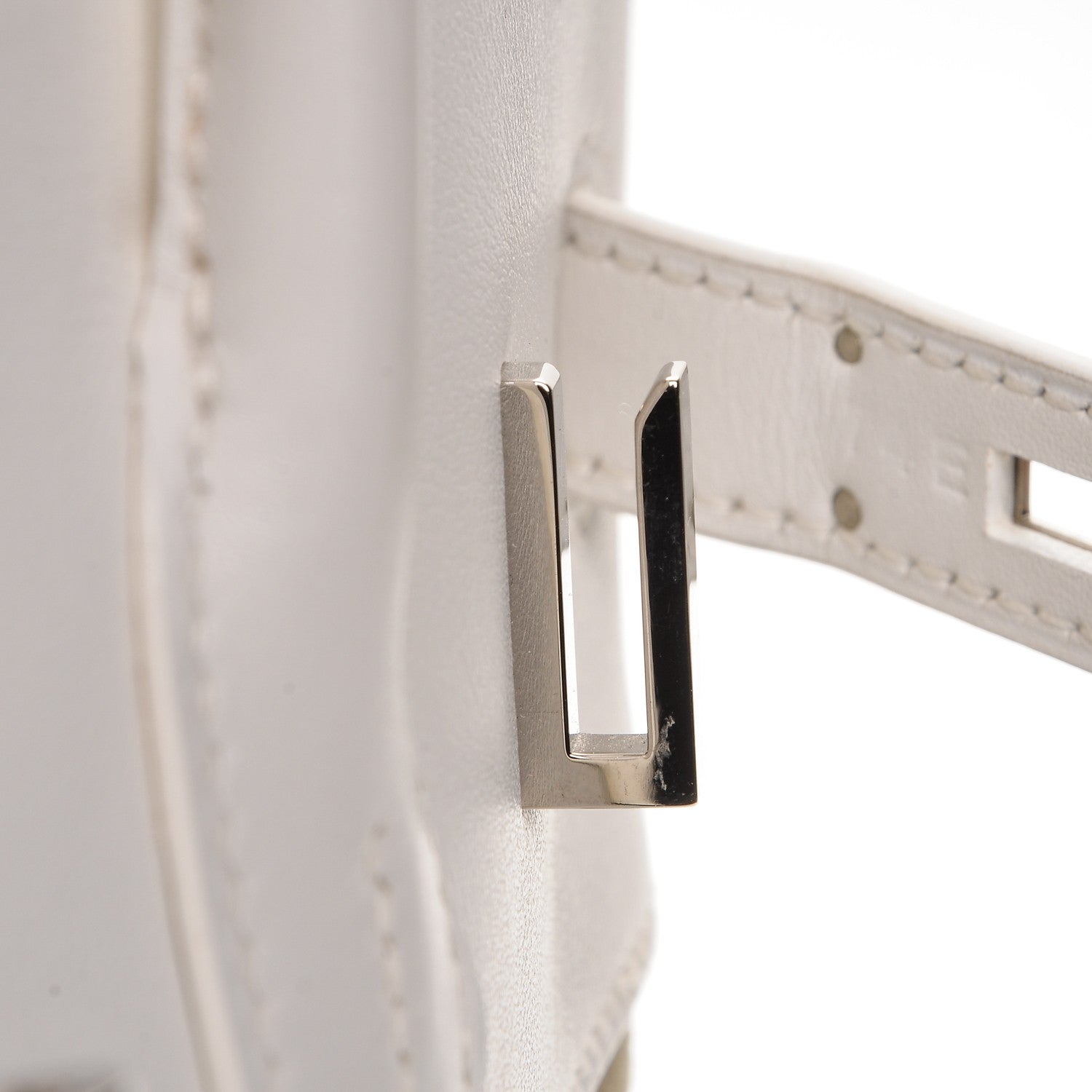 Hermes Swift Toile Birkin 35 Blanc Vert Miliatire 15 of 27