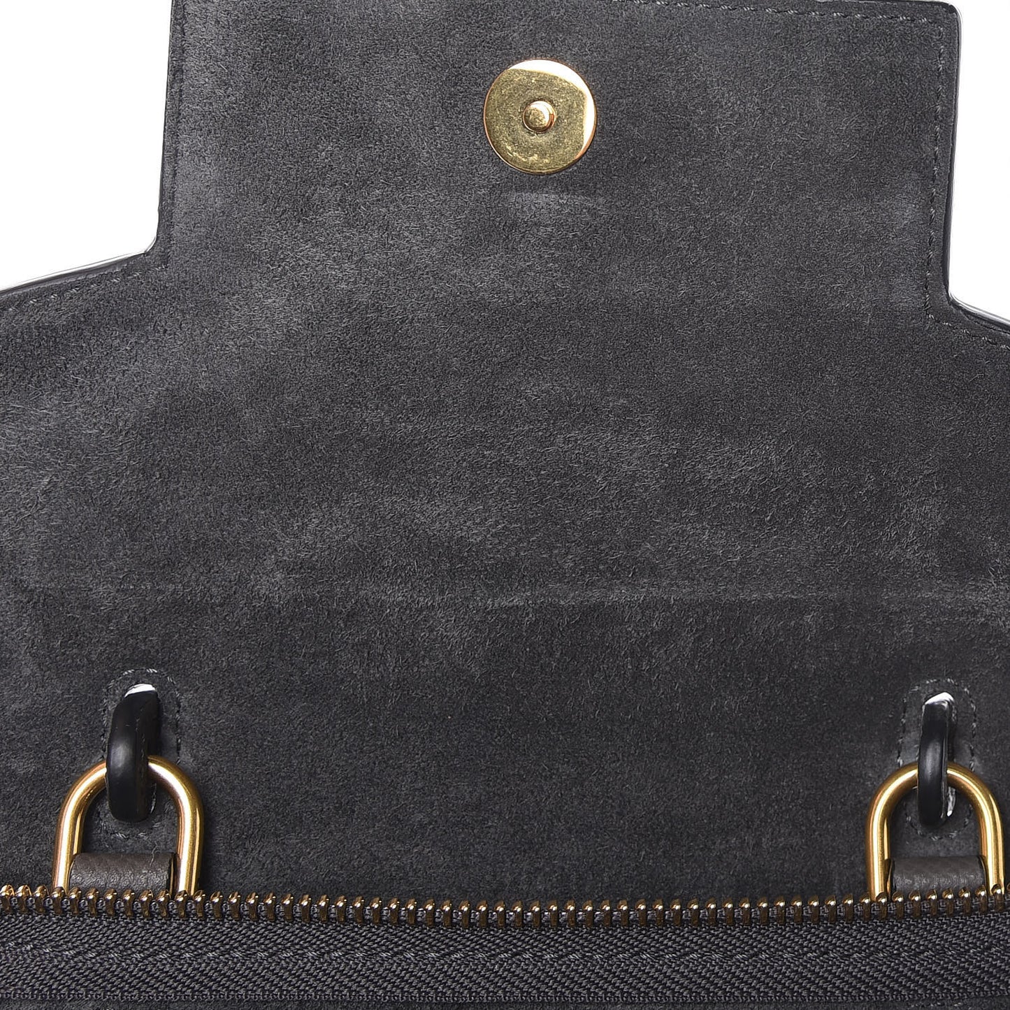 Grained Calfskin Nano Belt Bag Grey