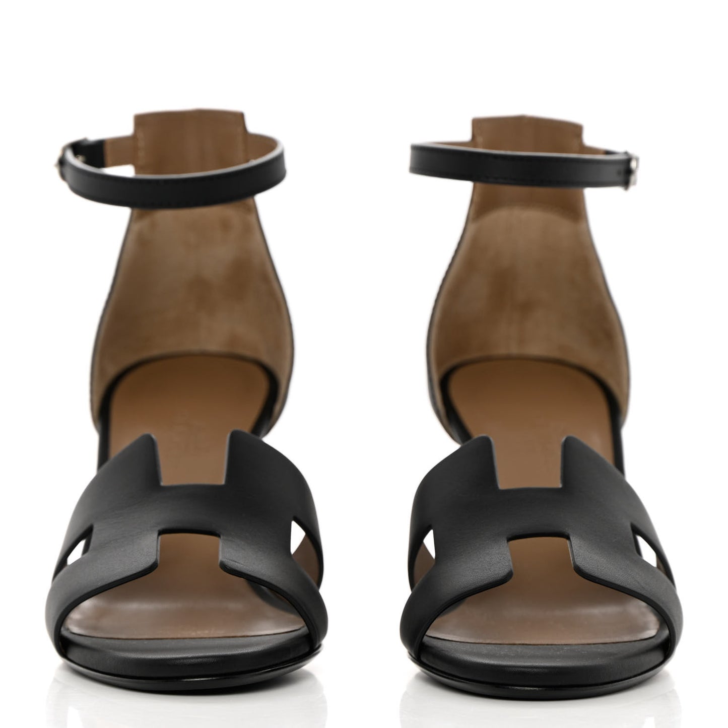 Calfskin Legend Wedge Sandals 35 Black