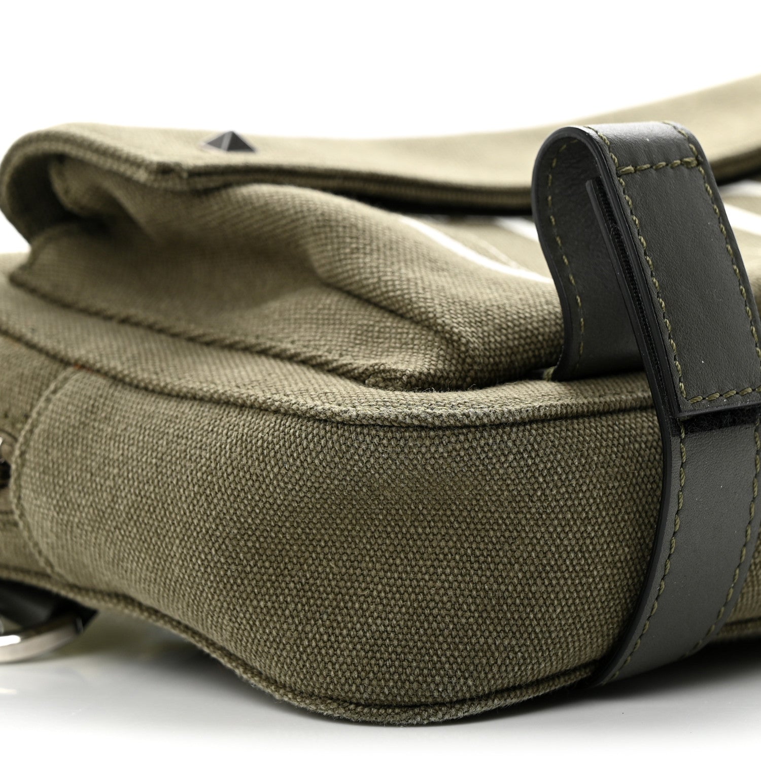 Valentino Garavani Canvas VLTN Print Rockstud Crossbody Olive 10 of 11