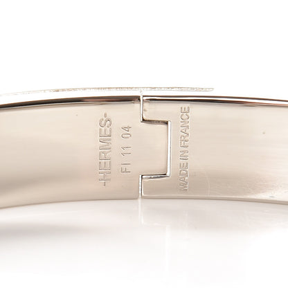 Hermes Enamel Narrow Clic Clac HH Bracelet GM Potiron 3 of 5