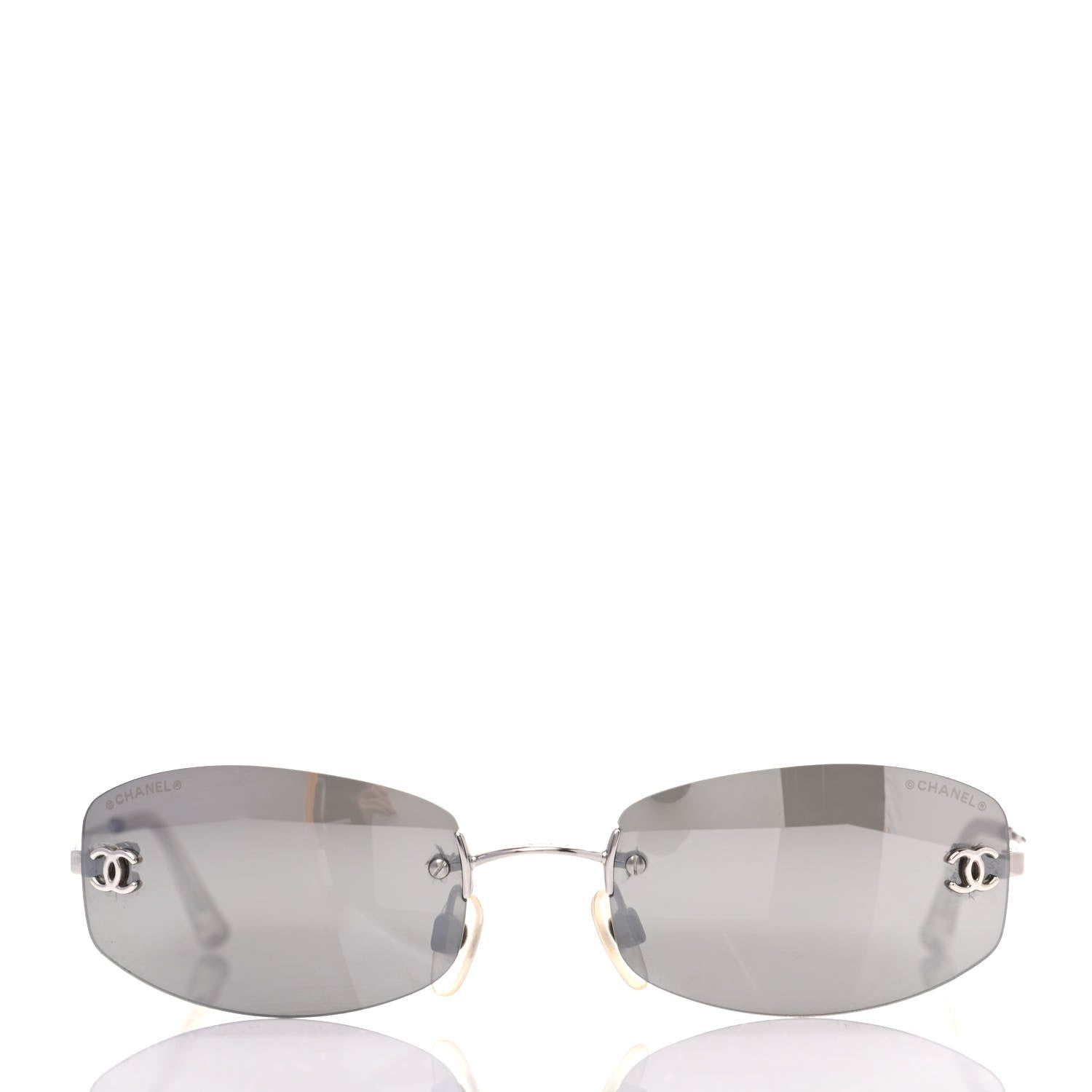 Chanel Metal Frameless Sunglasses 4002 Grey 2 of 8
