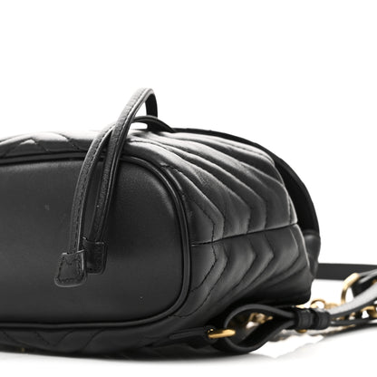 Gucci Calfskin Matelasse GG Marmont Flap Backpack Black 10 of 10