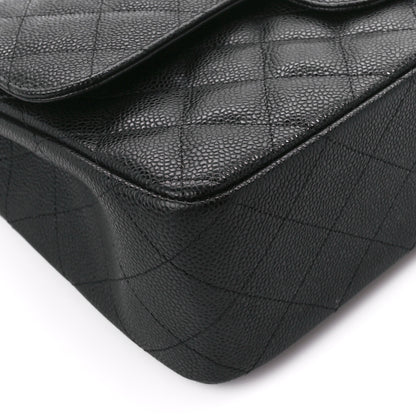 Chanel Caviar Quilted Jumbo Double Flap Black 10 of 12