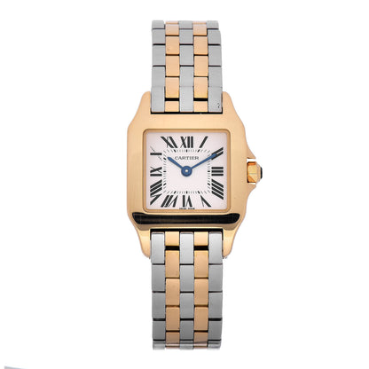 Cartier Stainless Steel 18K Yellow Gold 20mm Santos Demoiselle Quartz Watch 1 of 5