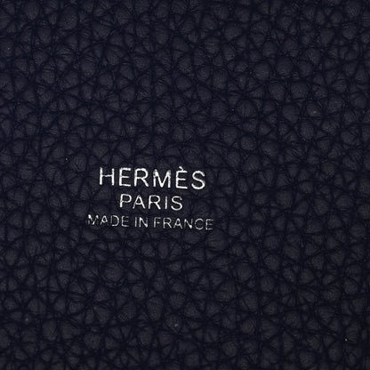 Hermes Taurillon Clemence Casaque Picotin Lock 18 PM Bleu Electrique Bleu Encre 6 of 13