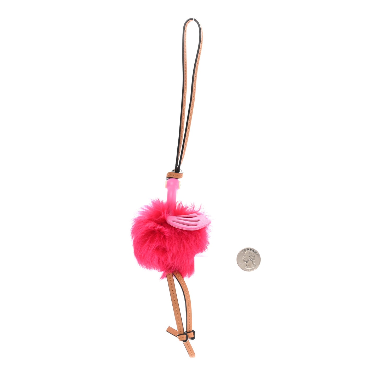 Calfskin Flamingo Bag Charm