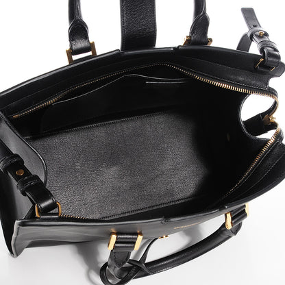 Saint Laurent Calfskin Small Monogram Cabas Black 5 of 9