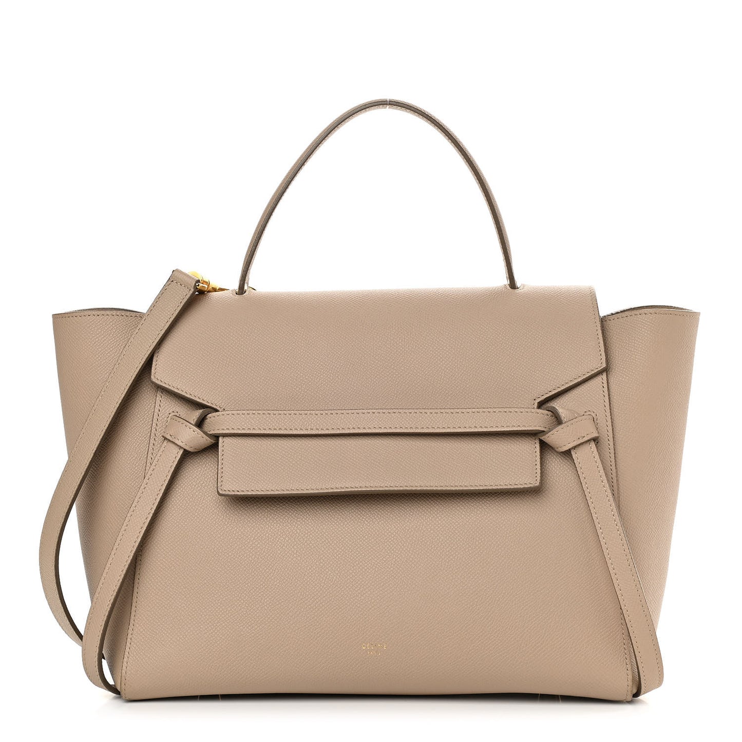 Grained Calfskin Mini Belt Bag Light Taupe