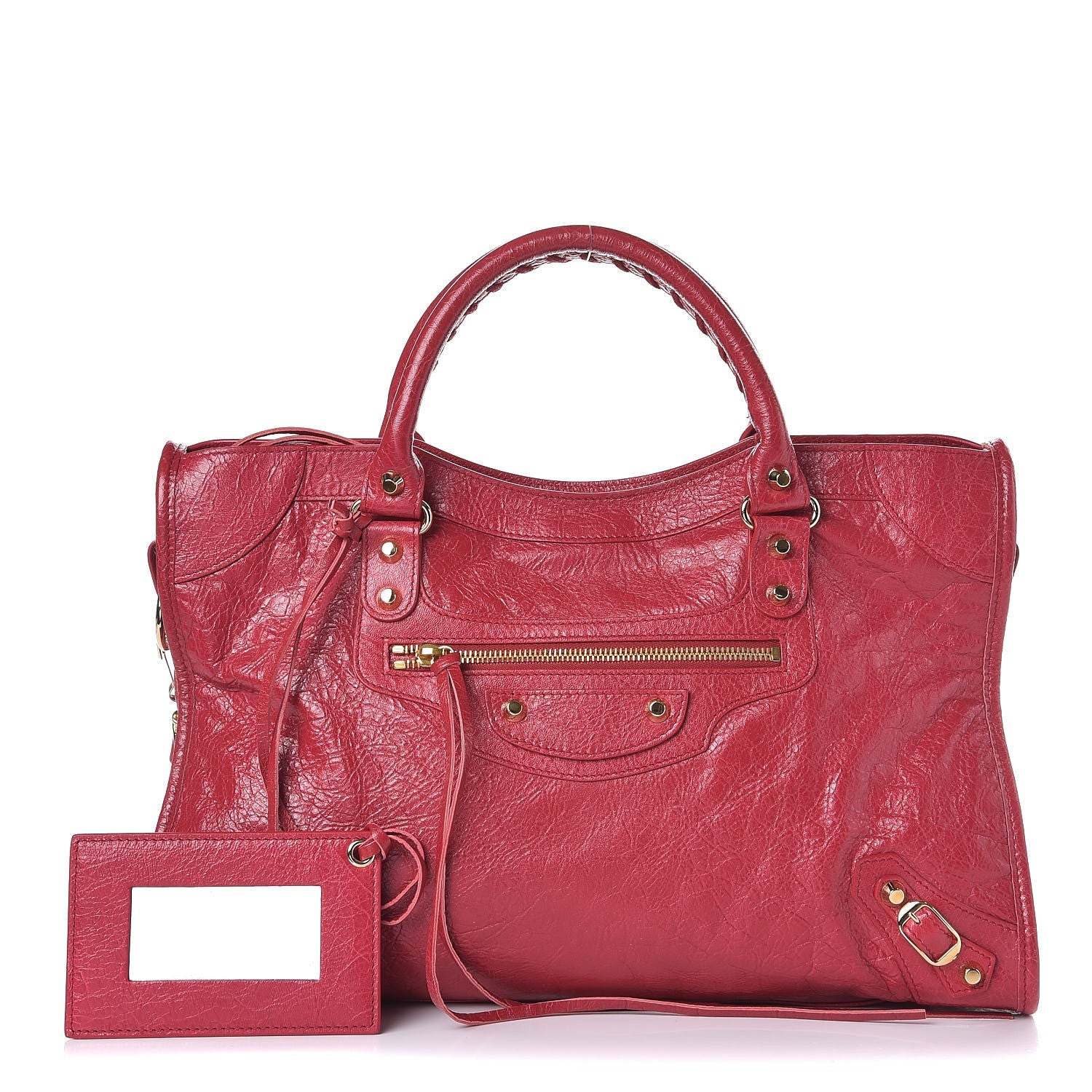 Balenciaga Agneau Classic Gold Hardware City Rouge Sapphire 1 of 7