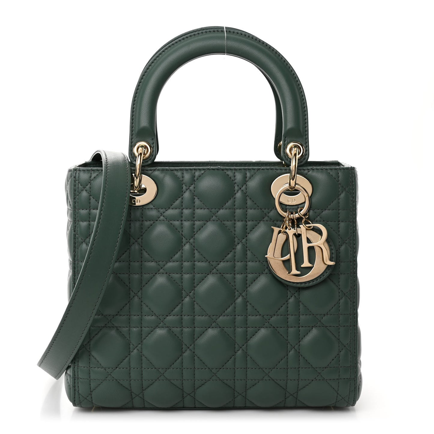 Lambskin Cannage Medium Lady Dior Orage
