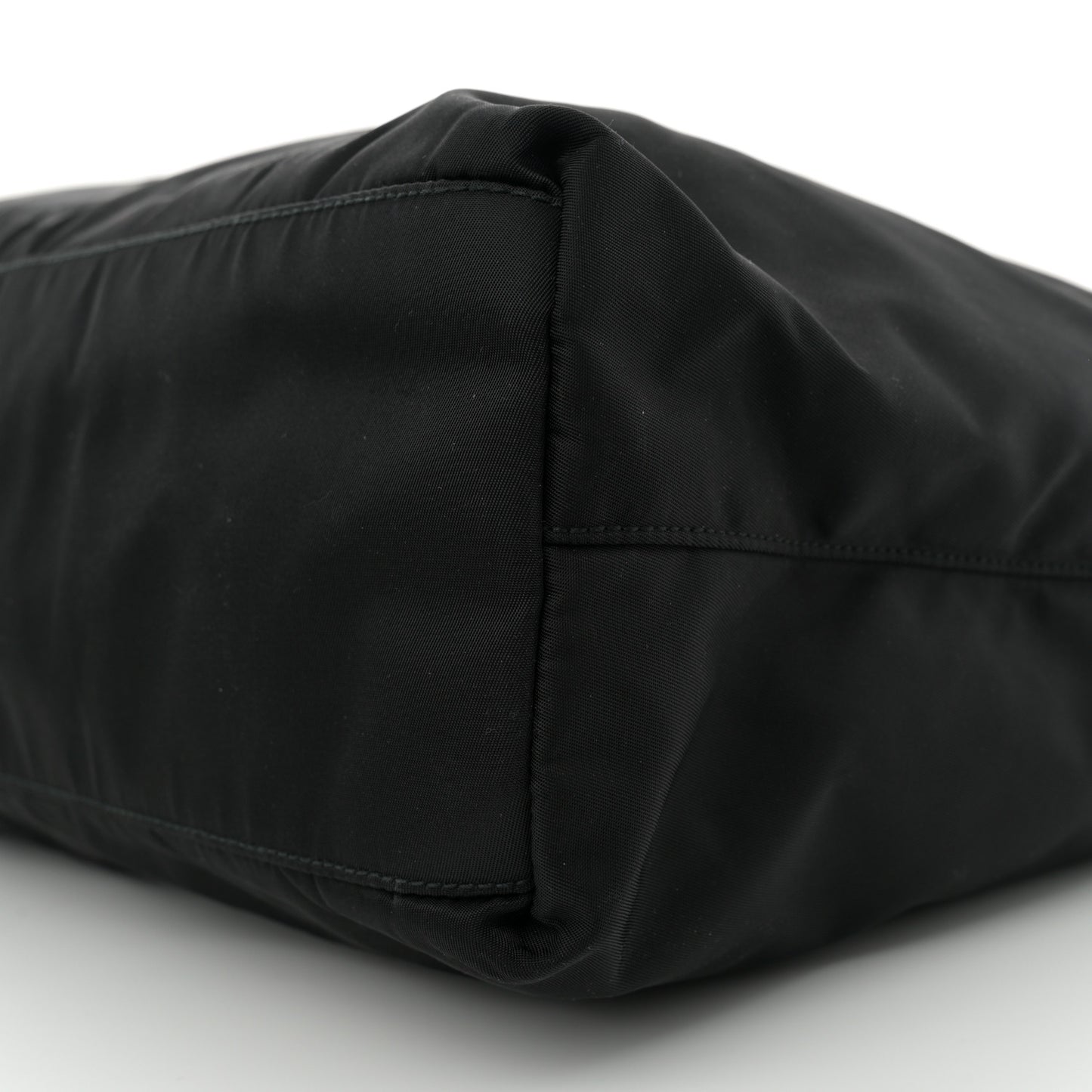 Tessuto Nylon Saffiano Shopping Tote Black