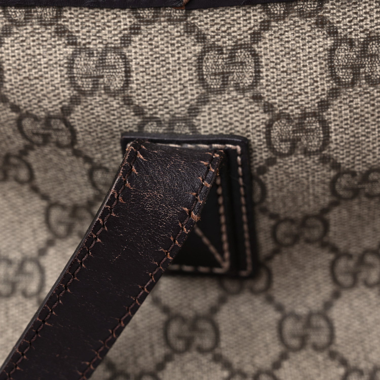 Gucci GG Supreme Monogram Medium Zippered Shopping Tote Dark Brown 17 of 21