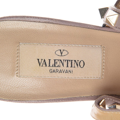 Valentino Garavani Patent Nappa Rockstud Ankle Strap 100mm Pumps 38 Black Poudre 11 of 13