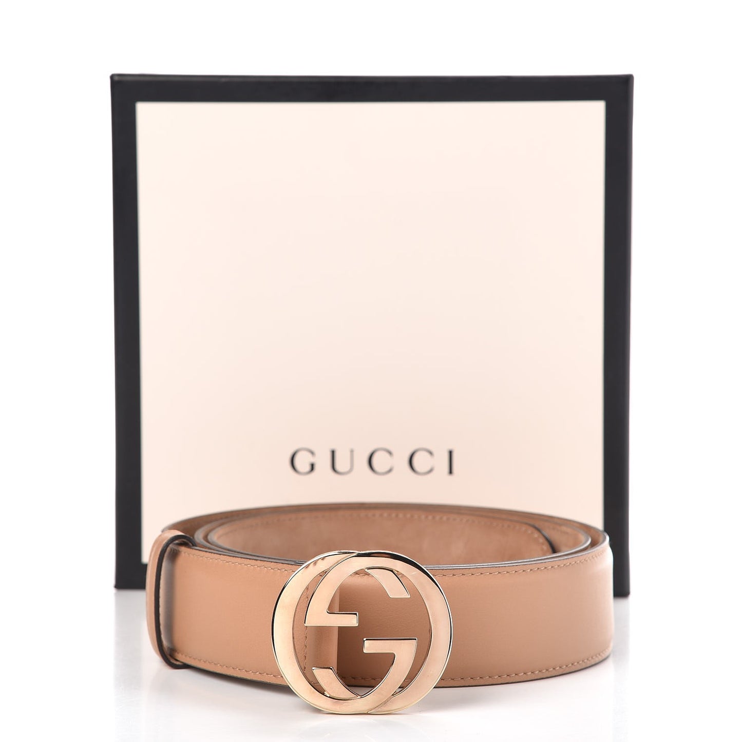 Calfskin Interlocking G 37mm Belt 100 40 Camelia