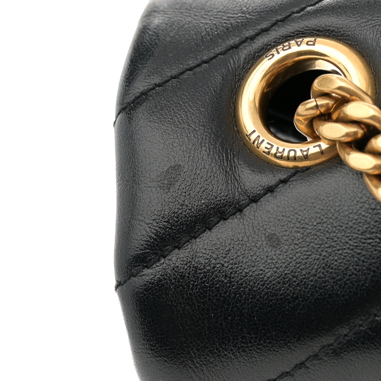 Saint Laurent Calfskin Y Quilted Monogram Medium Loulou Chain Satchel Black 13 of 13