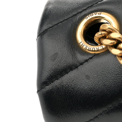 Saint Laurent Calfskin Y Quilted Monogram Medium Loulou Chain Satchel Black 13 of 13