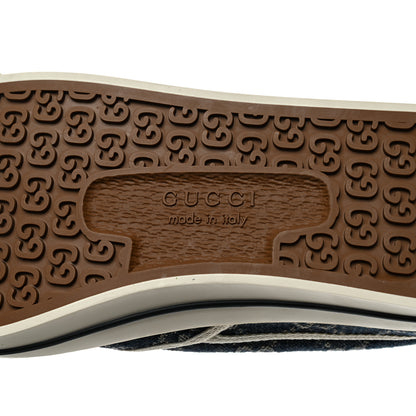Gucci New Denim GG Monogram Mens 1977 Tennis Slip On Sneakers 7.5 Blue Tea Mystic White 7 of 8