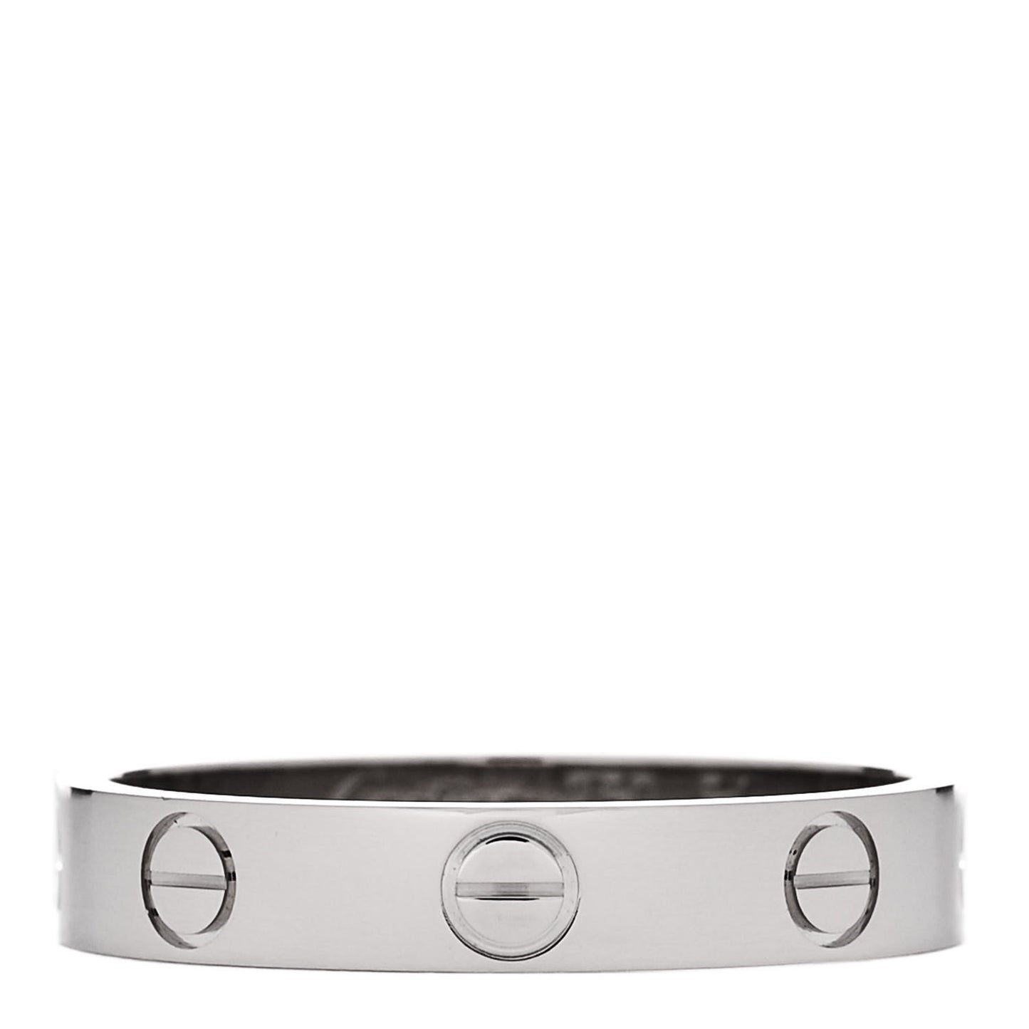 18K White Gold 3.5mm LOVE Wedding Band Ring 54 6.75