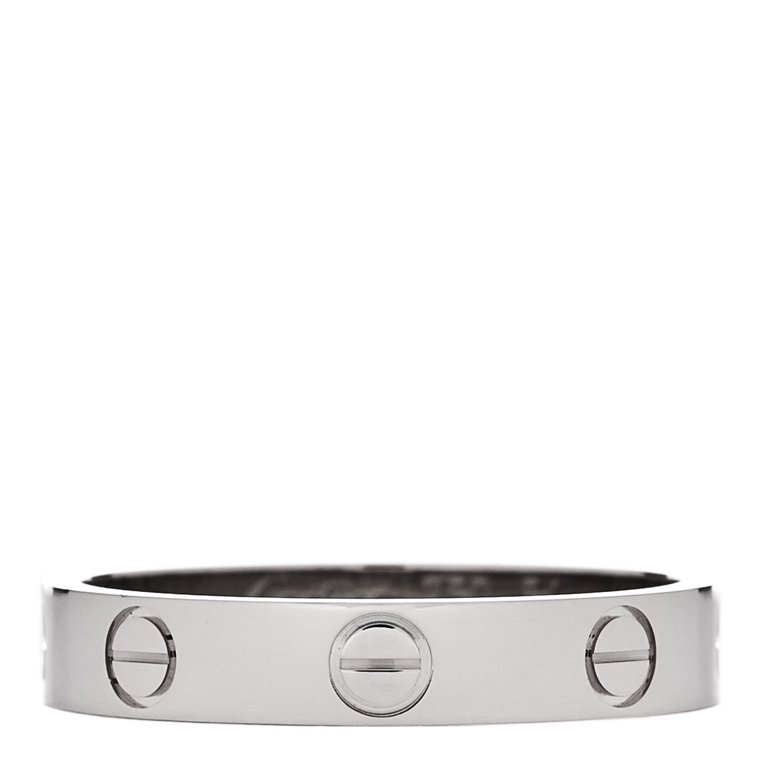 Cartier 18K White Gold 3.5mm LOVE Wedding Band Ring 54 6.75 1 of 4