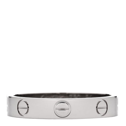 Cartier 18K White Gold 3.5mm LOVE Wedding Band Ring 54 6.75 1 of 4